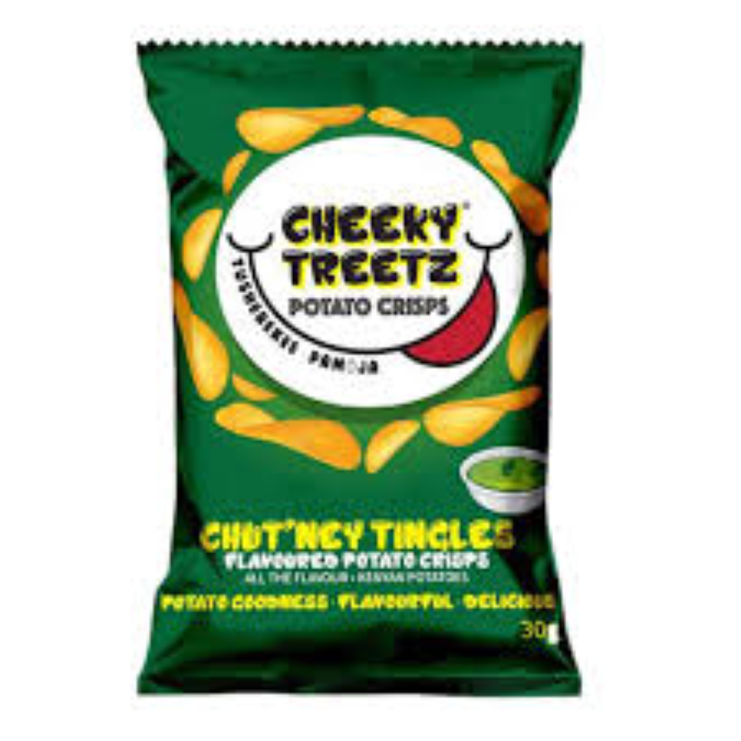 CHEEKY TREETZ POTATO CRISPS CHUTNEY 30G